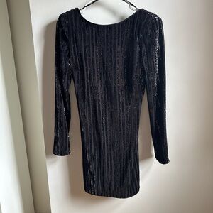 Forever 21 Black Sequin Long Sleeve Dress